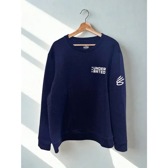 Steph Curry Underrated Golf Crewneck Sweatshirt Blue 2XL NWOT Rare Player Gift